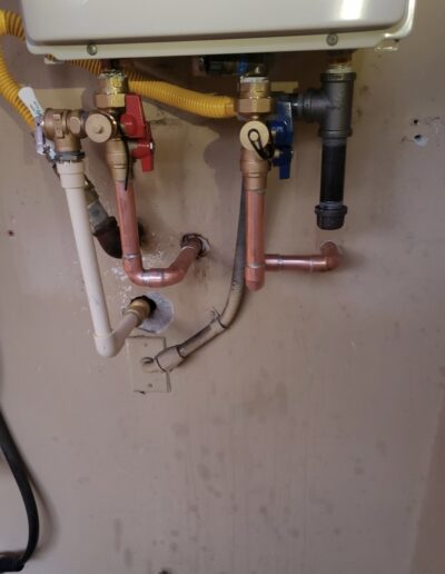 Newly installed tankless water heater